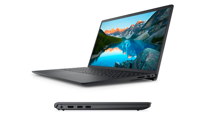 o notebook Dell Inspiron i15 possui um processador Intel Core i5-1135G7 4-core de 11ª geração, 8 GB de memória Ram expansível para até 16GB