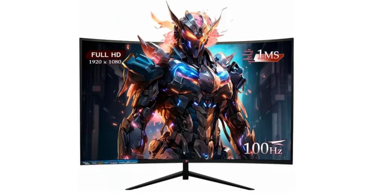 Monitor gamer curvo tem boa qualidade de imagem para jogos e vídeos
